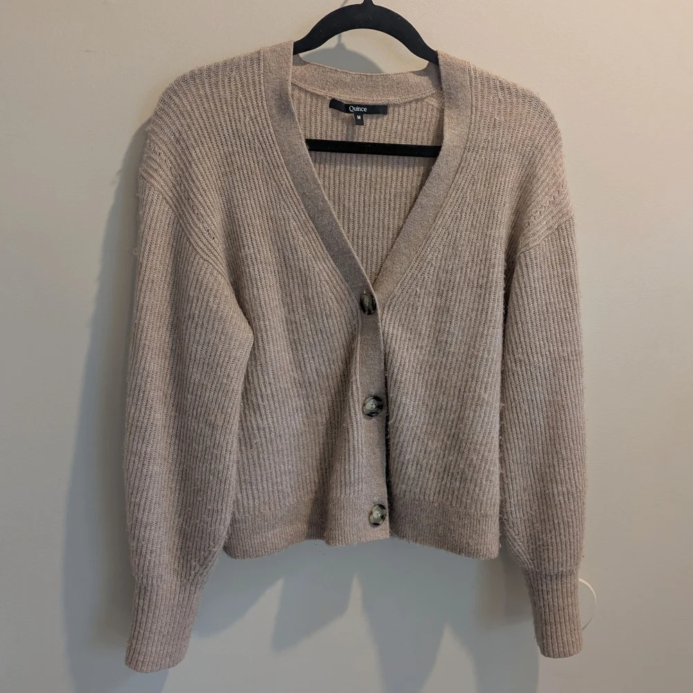 Baby Alpaca-Wool Cropped Cardigan - Picture 2 of 4